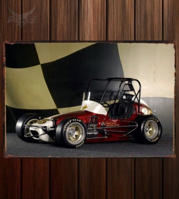 Металлическая табличка Edmunds Midget Race Car